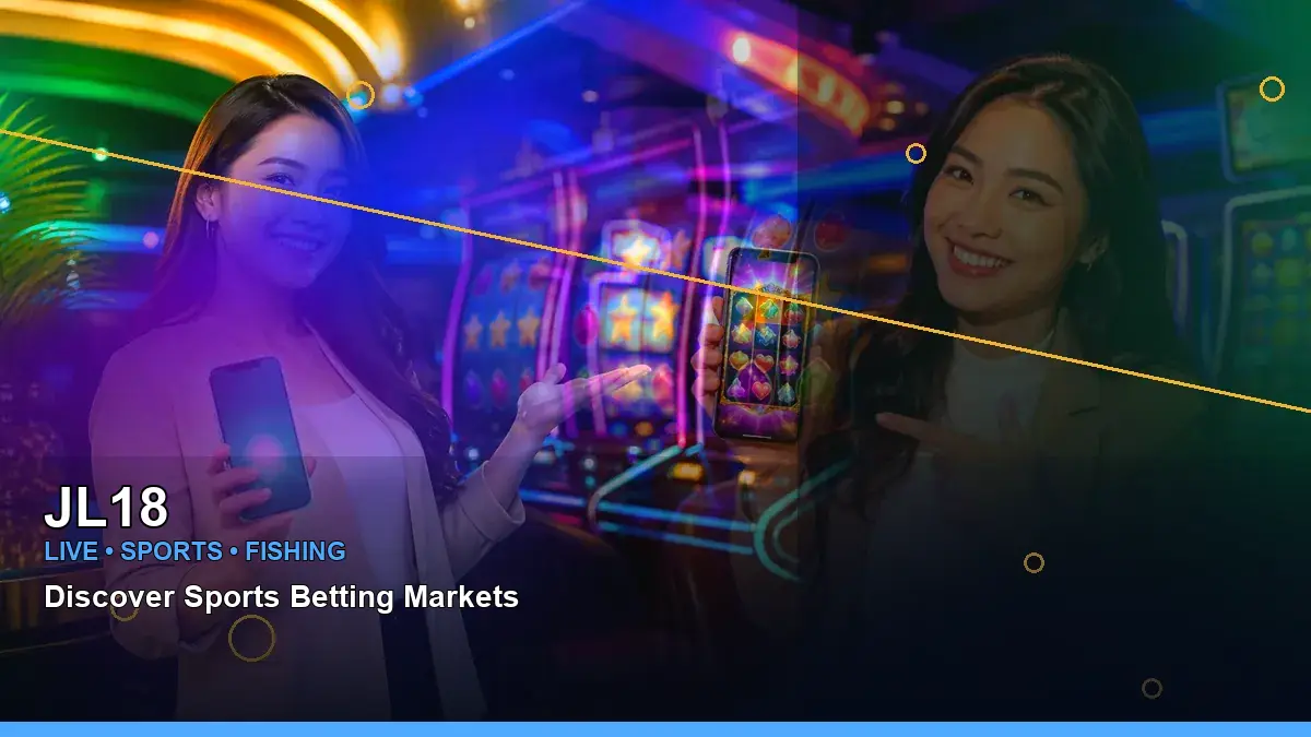 JL18 gold jackpot slot games featuring an adult Filipina casino host with a left close-up composition